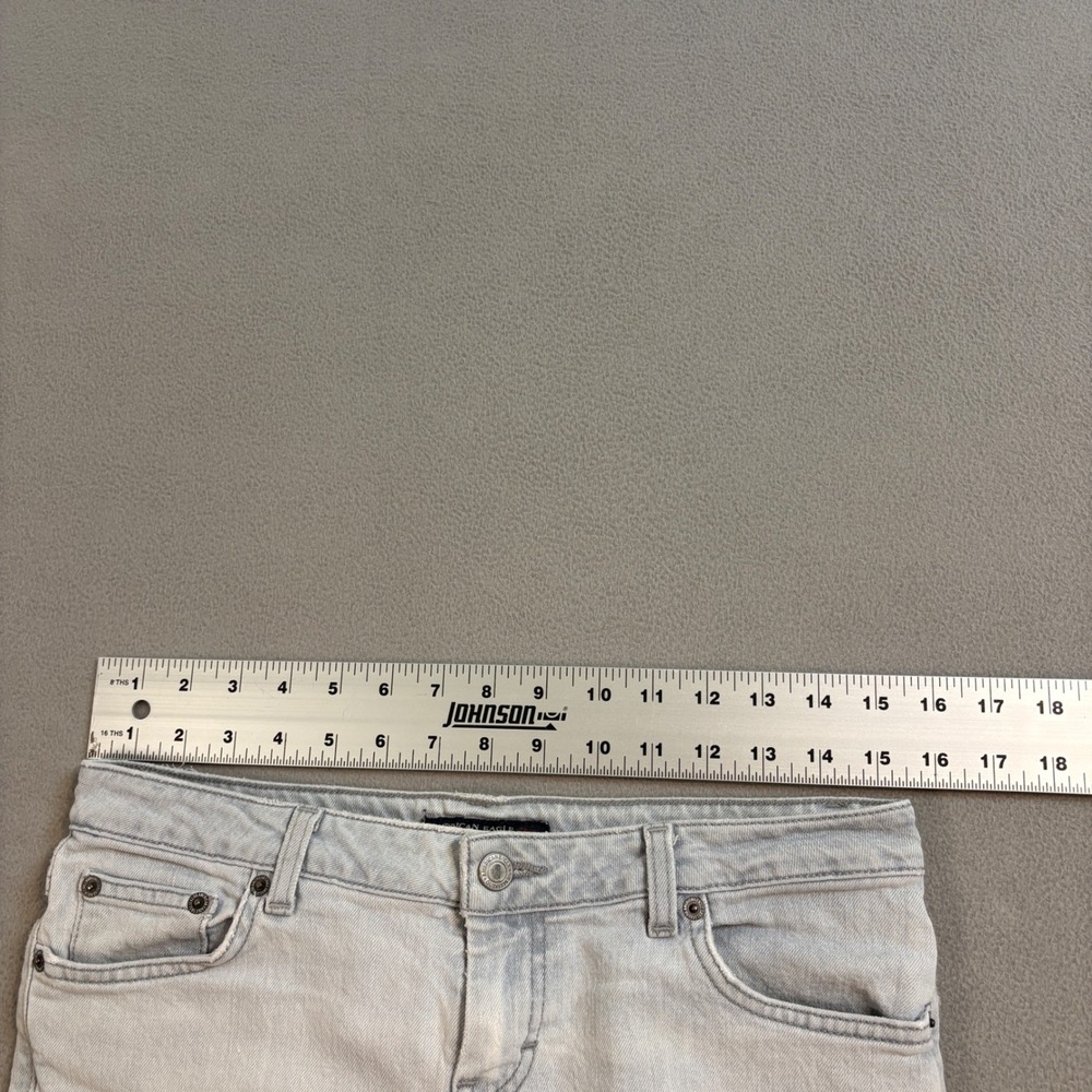 American Eagle Low Rise Bootcut Jeans Light Wash Y2K Womens 6 distressed - Picture 10 of 15